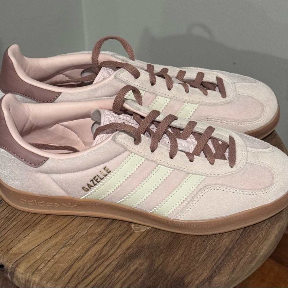 ADIDAS Gazelle Indoor Shoes | size W6.5 | Wonder Quartz/ Warm Clay/Gum - Picture 6 of 13